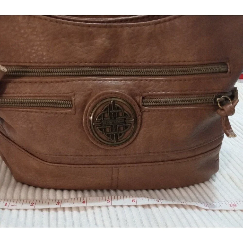 Stone Mountain Crossbody Purse Cognac – Zip Compartments...F-3